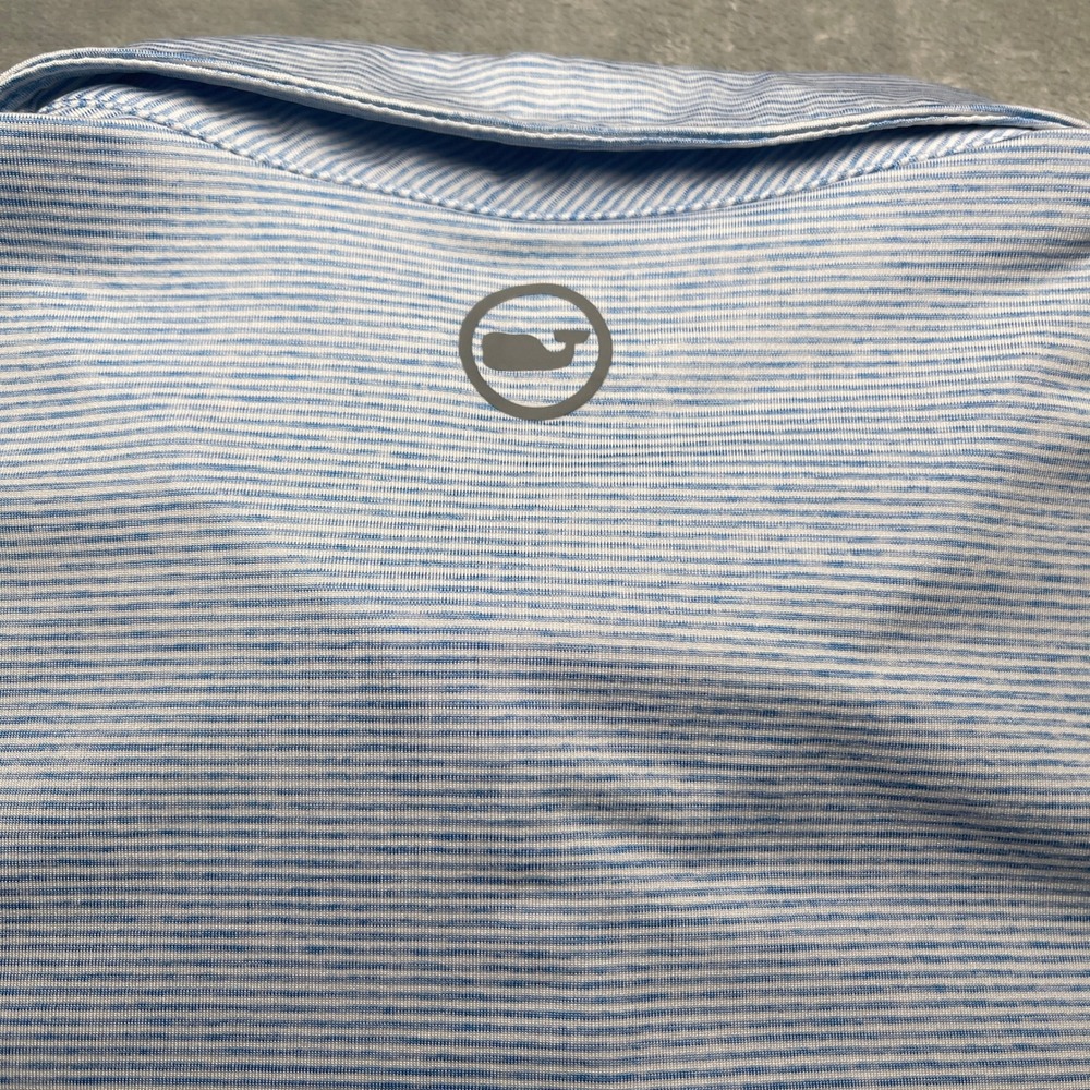 Vineyard Vines Women's Size‎ M Polo Shirt Blue Stripe Short Sleeve - Picture 5 of 5